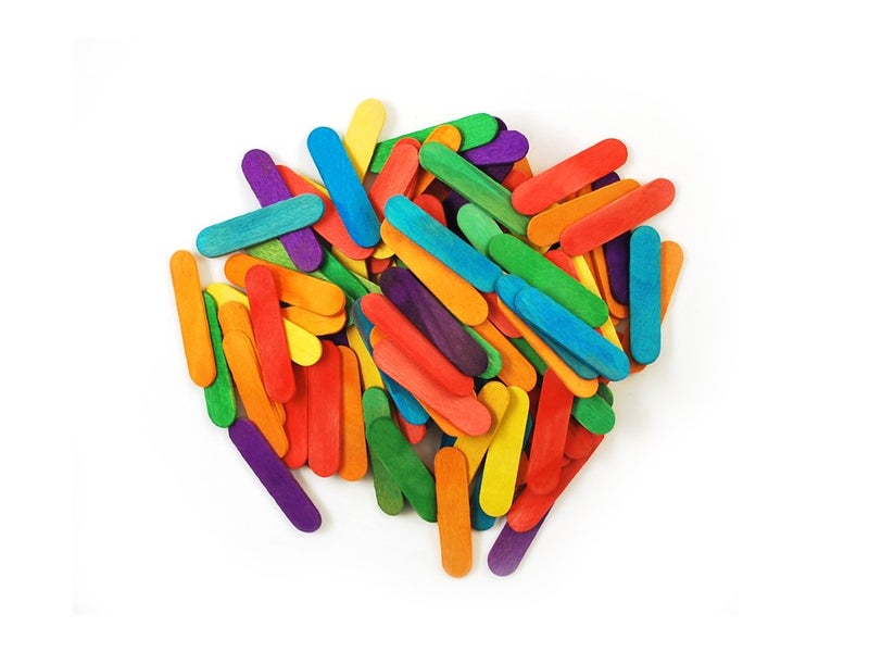 Multicraft Imports Mini Craft Sticks-Colored 2.6" 120/Pkg - Image 2